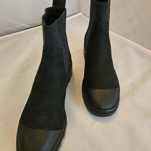 Eileen Fisher Teddy Tumbled Nubuck Bootie Size 8.5